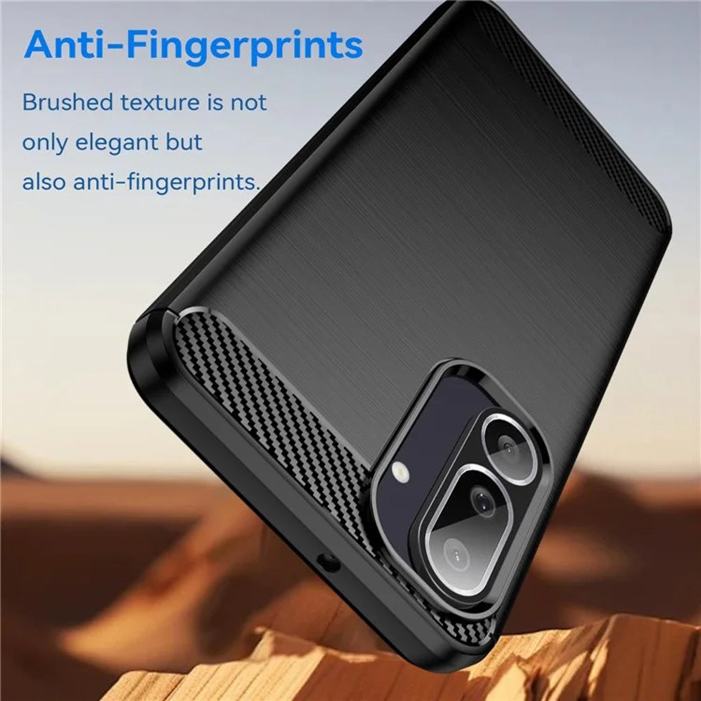 Husa de protectie Techsuit Carbon Silicone compatibil cu Samsung Galaxy M56, Negru