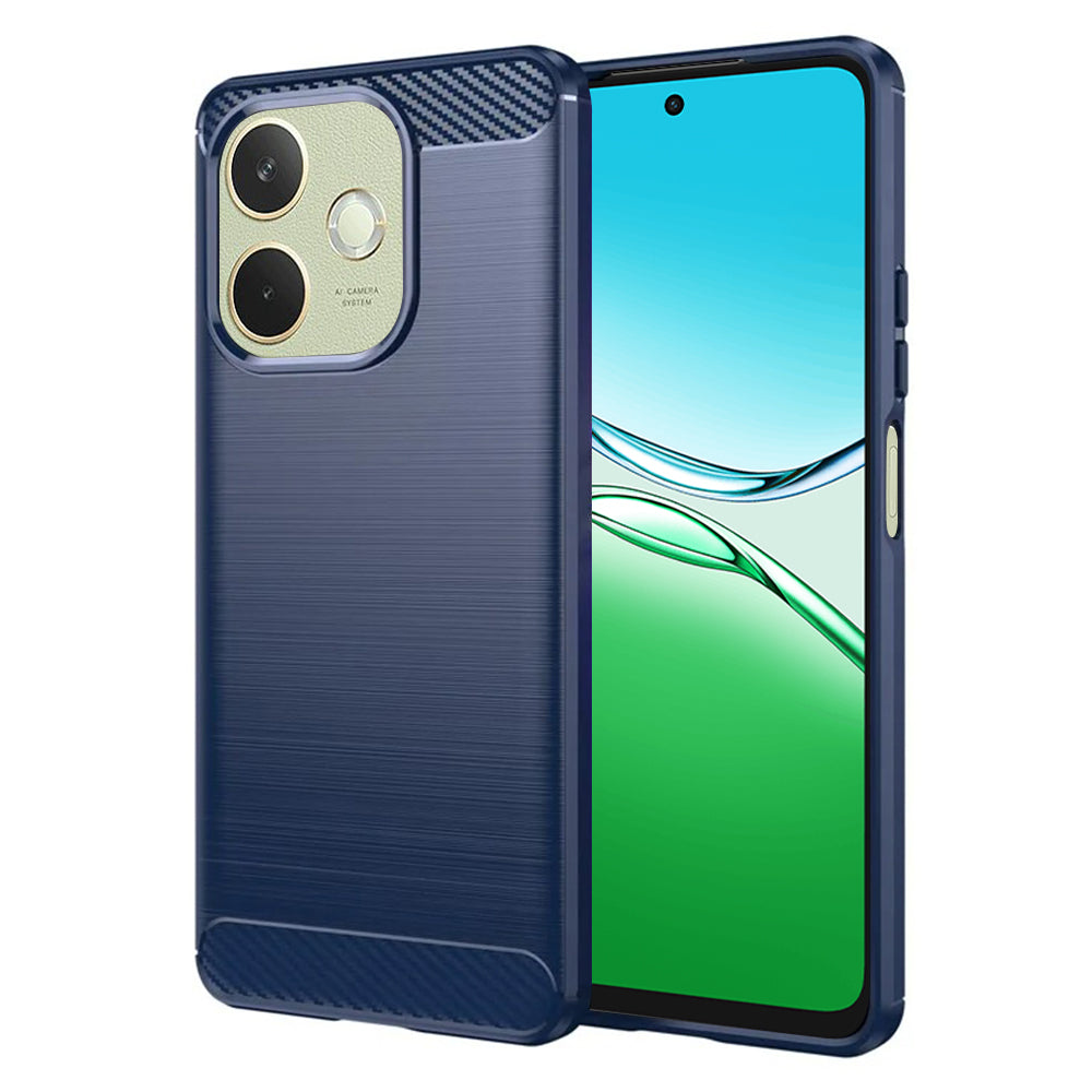 Husa de protectie Techsuit Carbon Silicone compatibil cu Oppo A5 Pro 4G / A5 Pro 5G, Albastru