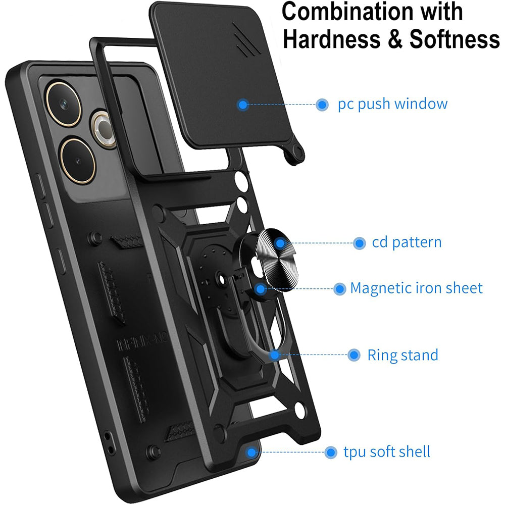 Husa de protectie Techsuit CamShield Series compatibil cu Oppo A5 Pro 4G / A5 Pro 5G, Roz Auriu