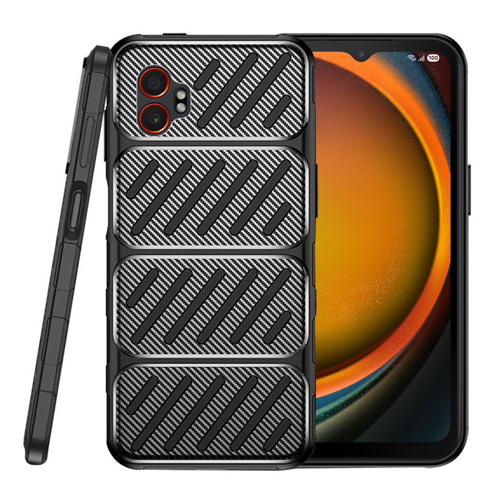 Husa de protectie Techsuit CarbonFiber compatibil cu Samsung Galaxy Xcover7 Pro, Negru