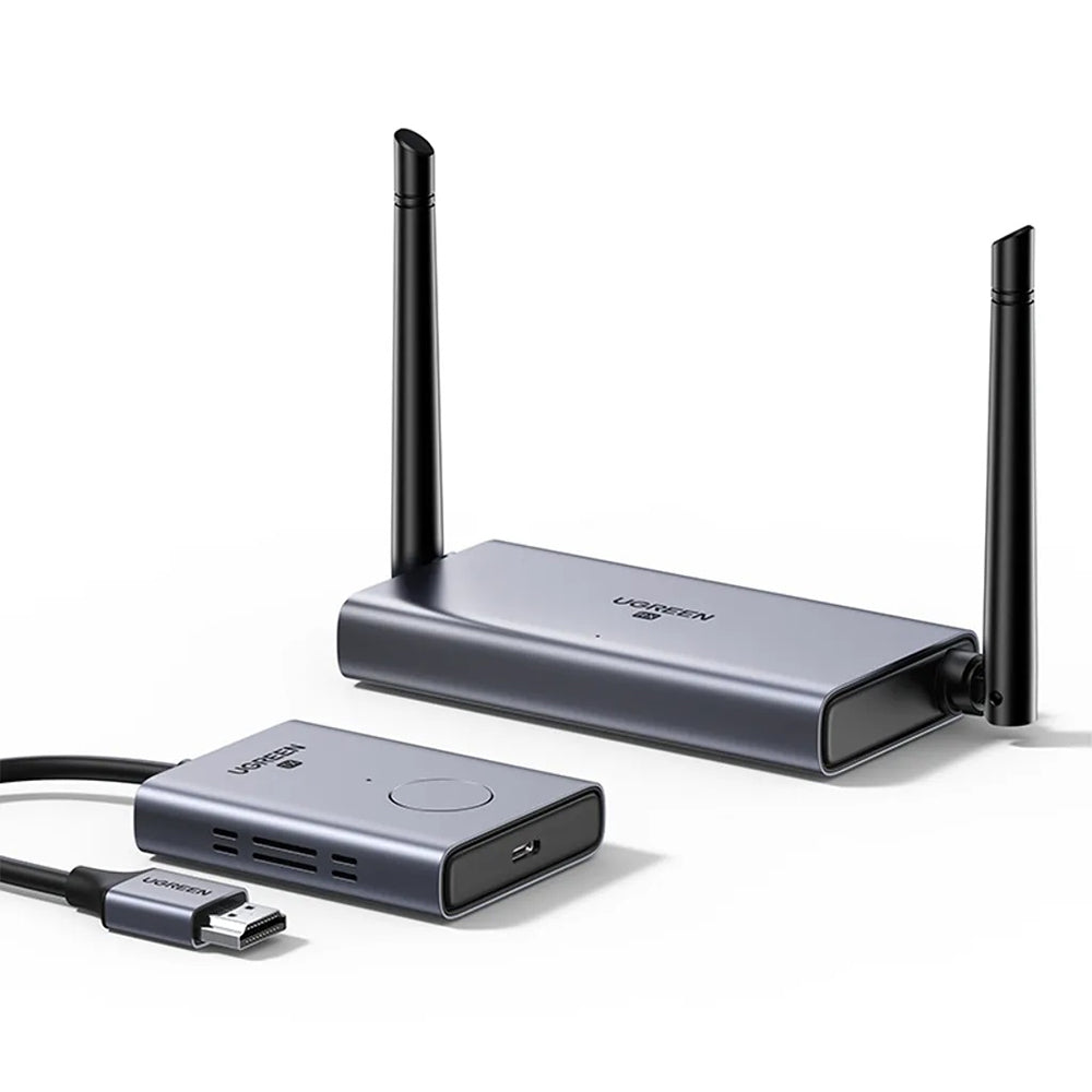 Adaptor Ugreen Wireless Transmitter and Receiver CM506 (50633A), HDMI Cable, 50M (4K@30Hz), Negru