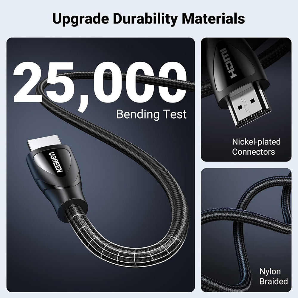 Cablu Ugreen HD140 (80403), HDMI, 8K@60Hz 48Gbps, 2m, Negru