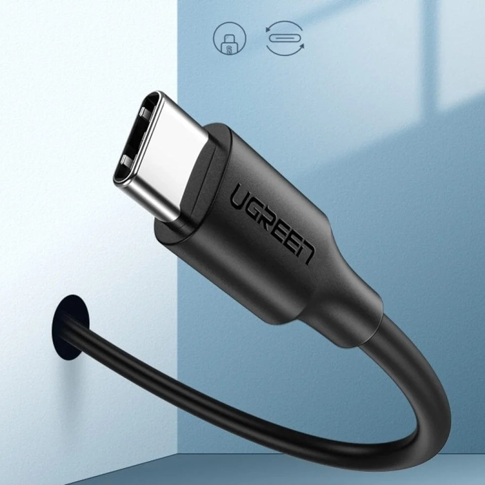 Cablu Ugreen US287 (60121), USB to Type-C, 3A, 18W, 1m, Alb