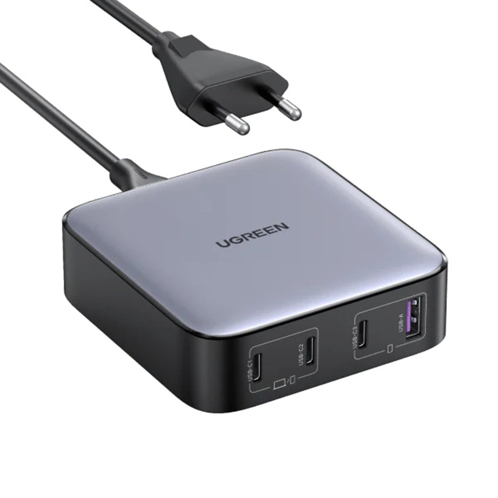 Incarcator Ugreen Charging Station Nexode CD328 (90928), with Cable, USB, 3x Type-C, GaN II, 4in1, Fast Charging, 100W, 2m, Gri