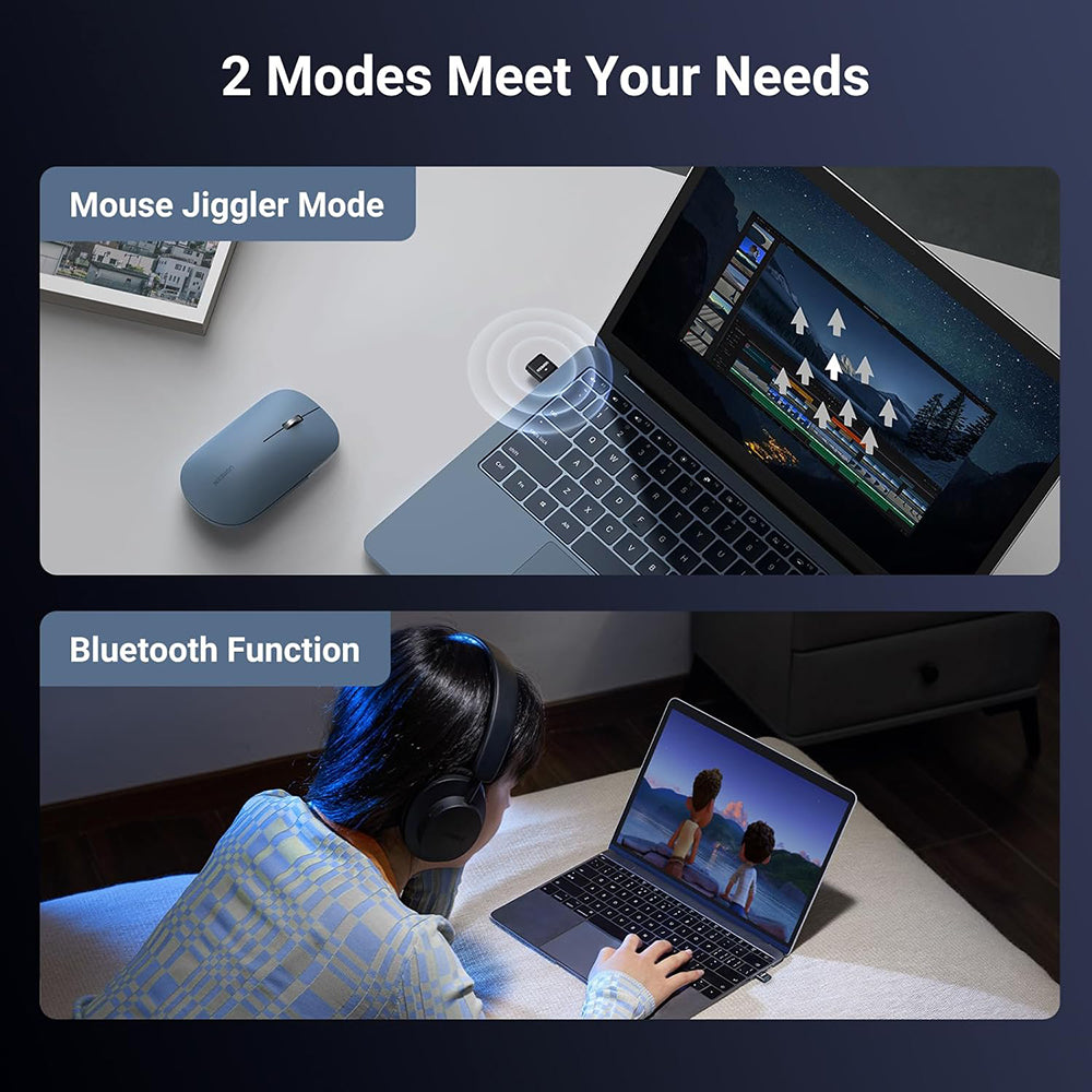 Adaptor Ugreen Bluetooth Adapter BT301 (35994), with Mouse Jiggler Function, USB, Bluetooth 5.3, Plug&Play, Negru