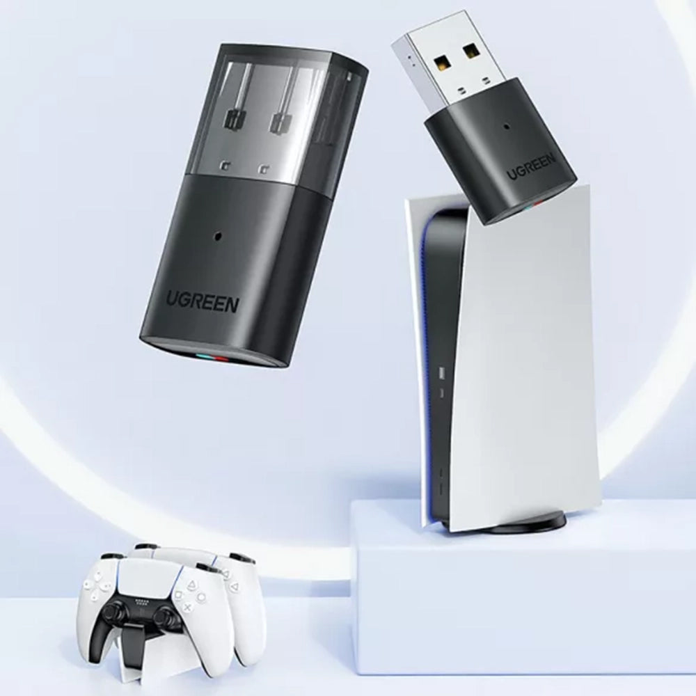 Adaptor Ugreen Bluetooth Adapter CM408 (10928), for PC / PS / Switch, USB, Bluetooth 5.0, Mini Size, Negru