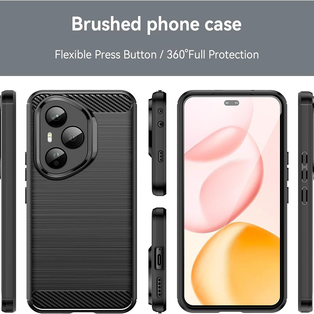 Husa pentru Honor 400 Pro - Techsuit Carbon Silicone - Black