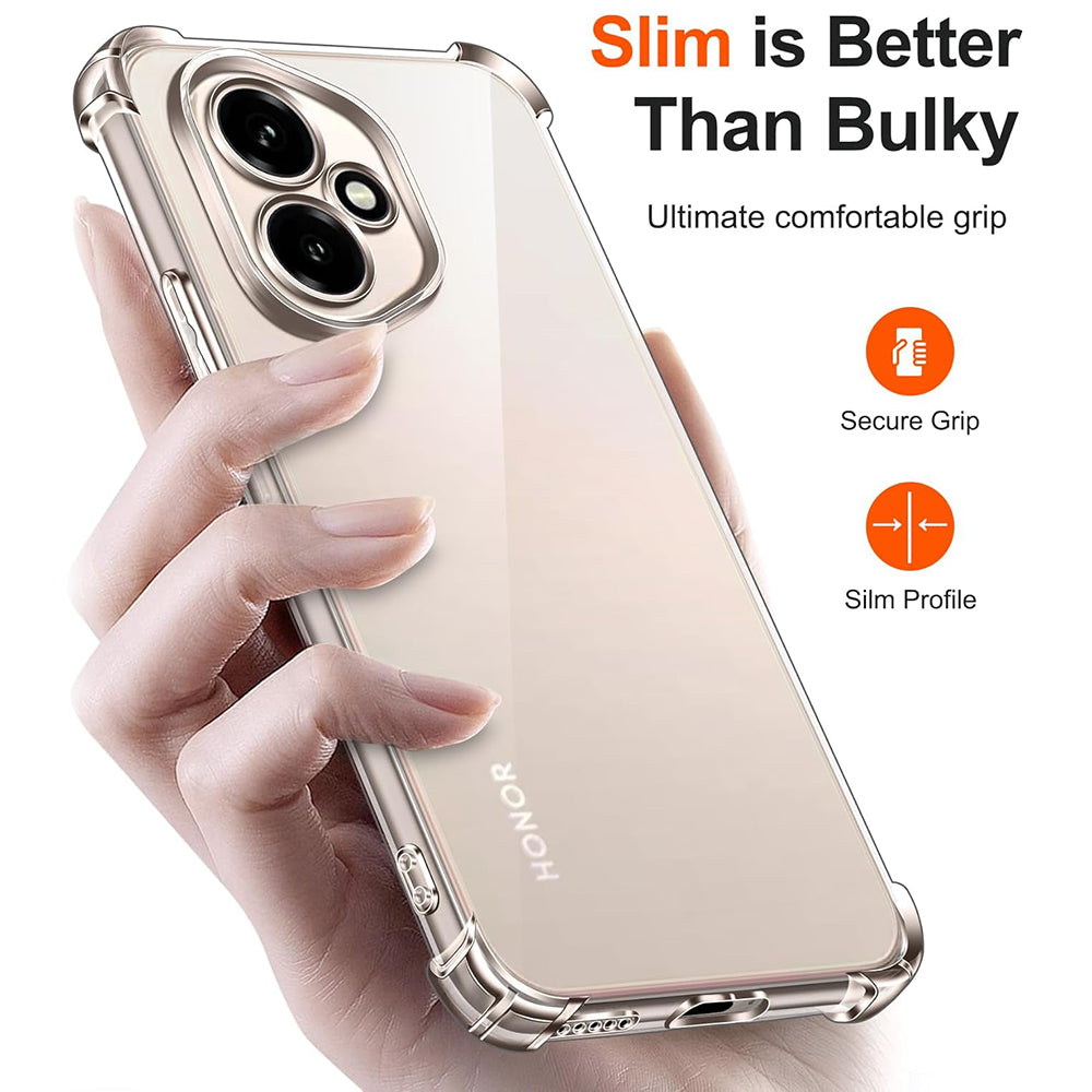 Husa de protectie Techsuit Shockproof Clear Silicone compatibil cu Honor 400, Transparent