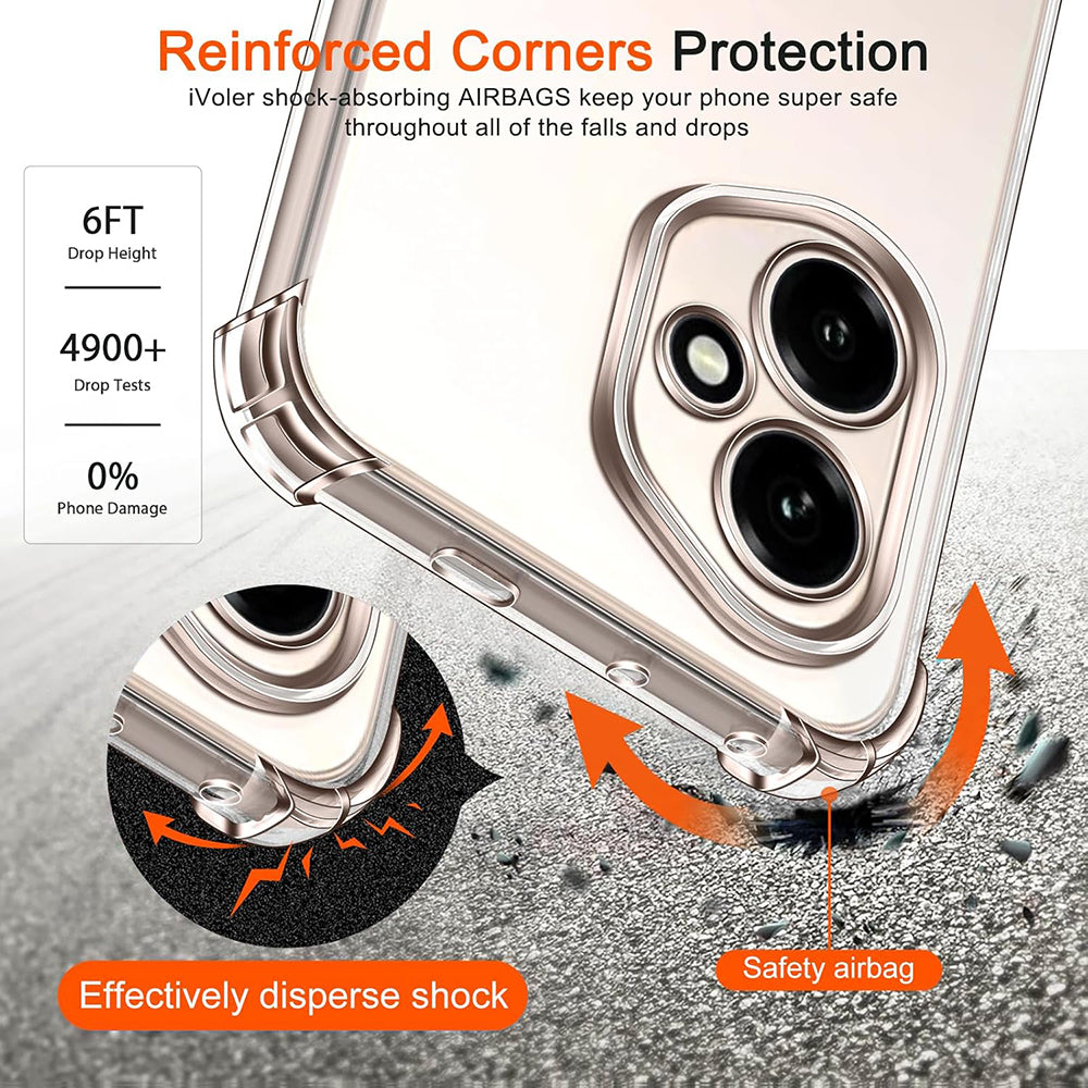 Husa de protectie Techsuit Shockproof Clear Silicone compatibil cu Honor 400, Transparent