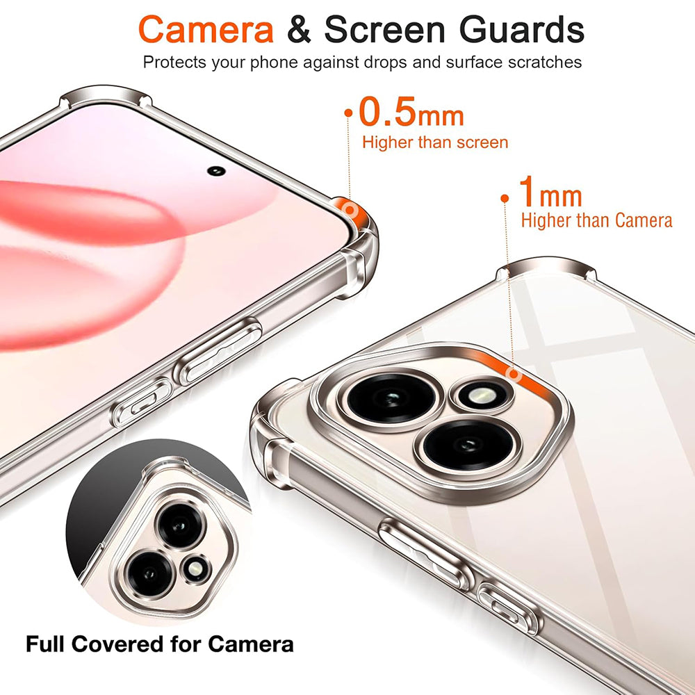 Husa de protectie Techsuit Shockproof Clear Silicone compatibil cu Honor 400 Pro, Transparent