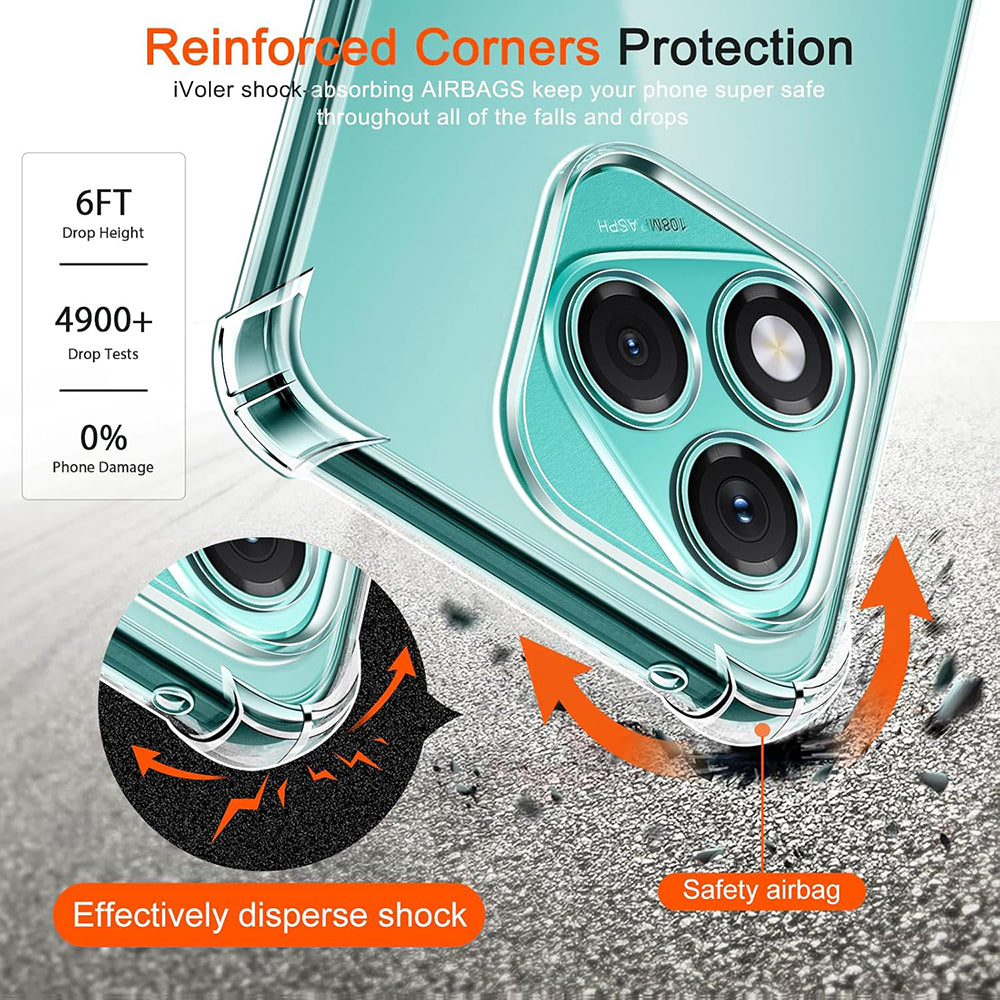 Husa de protectie Techsuit Shockproof Clear Silicone compatibil cu Honor 400 Lite, Transparent