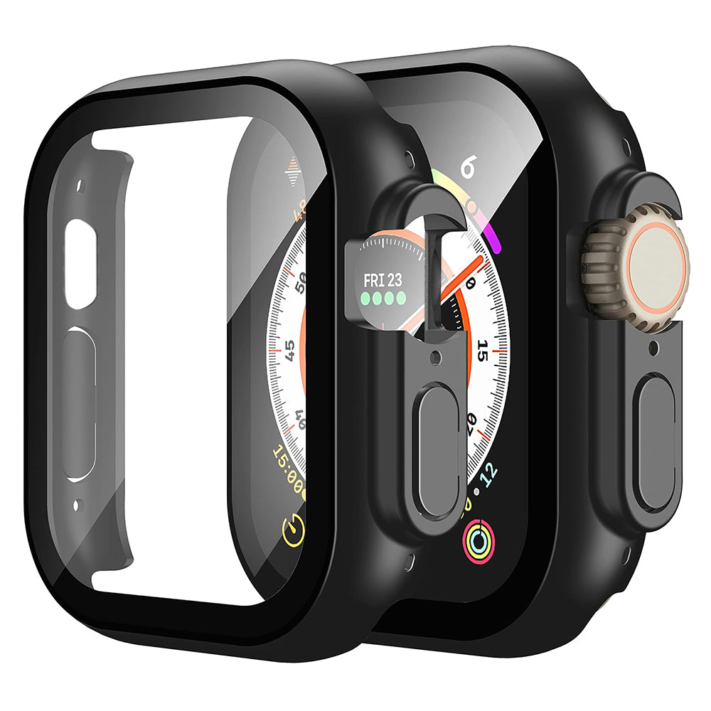 Folie de protectie smartwatch Techsuit Defense360 Pro + Screen Protector compatibil cu Apple Watch Ultra / Ultra 2 / Ultra 3, Negru
