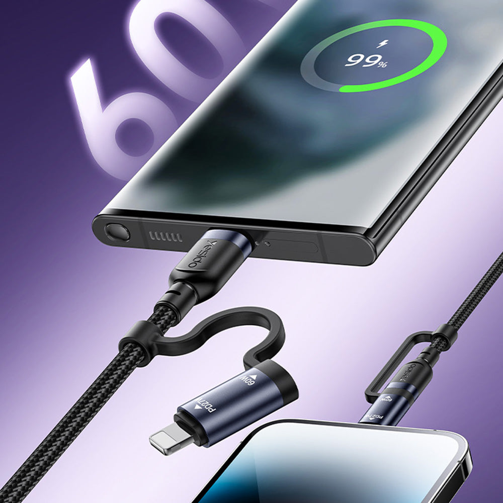 Cablu Yesido (CA200), USB Type-C to Type-C Lightning, 60W, 1.2m, Negru