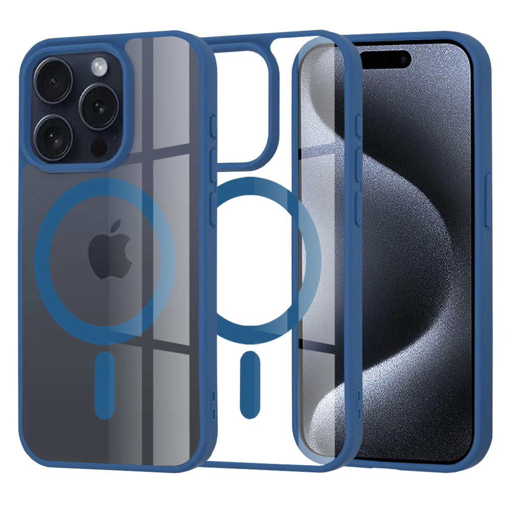Husa de protectie Techsuit MagSafe Pro compatibil cu iPhone 15 Pro, Albastru