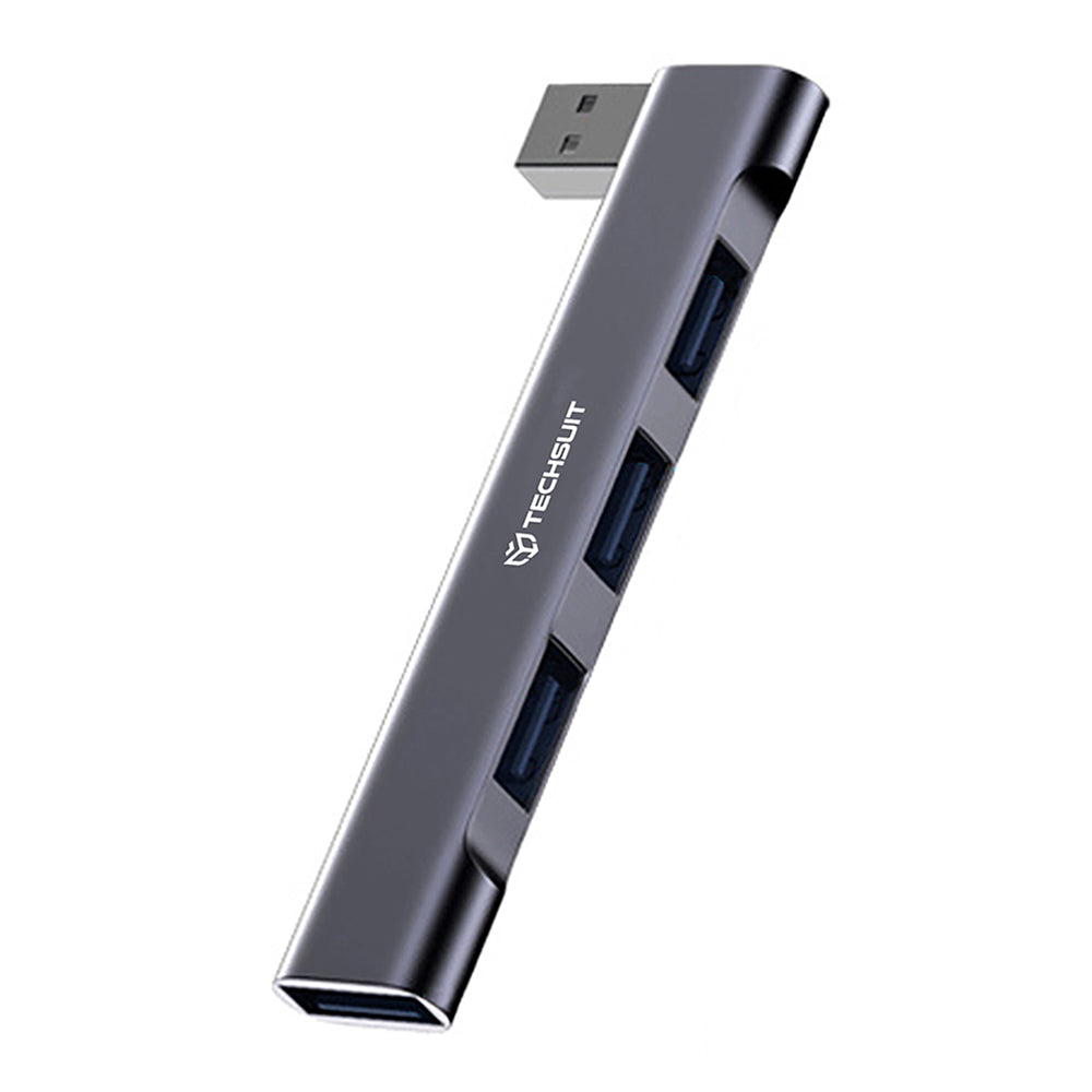 Hub/Dock Techsuit Docking Station ZenithDock 4 in 1 (H14), USB to 3x USB 2.0, 1x USB 3.0, Gri