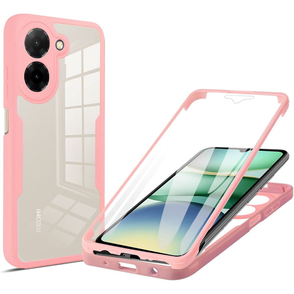 Folie de protectie Techsuit ColorVerse 360 Series + compatibil cu Xiaomi Redmi A5 4G (Standard), Roz