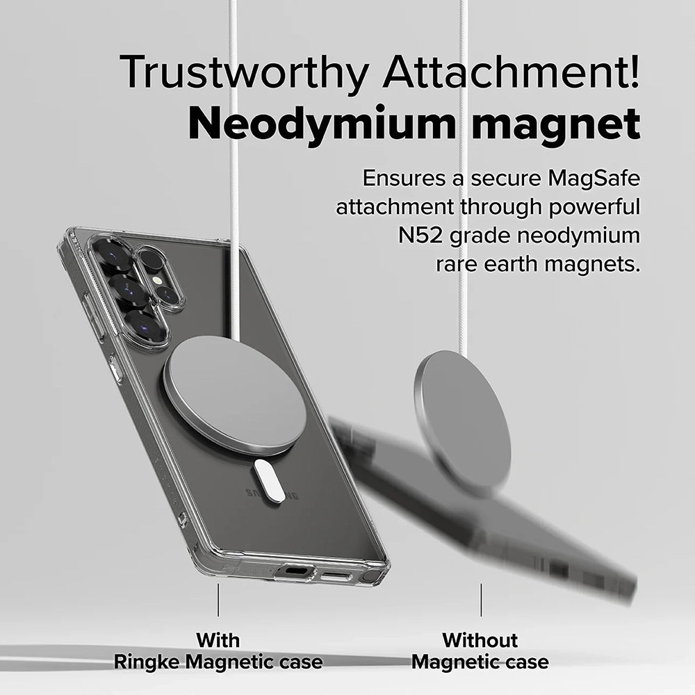 Husa de protectie Ringke Fusion MagSafe compatibil cu Samsung Galaxy S25 Ultra, Transparent Mat