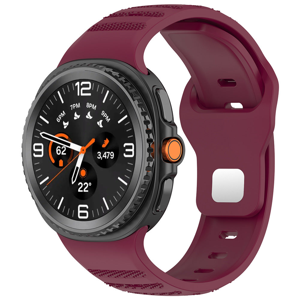 Curea smartwatch Techsuit Watchband (W050) compatibil cu Samsung Galaxy Watch8 40mm/Watch8 44mm/Watch8 Classic, Bordo