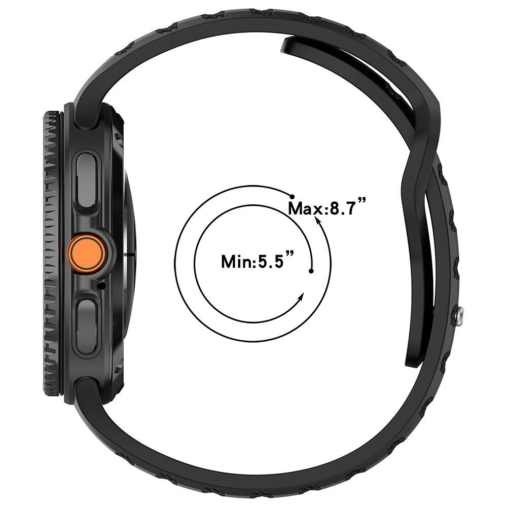 Curea smartwatch Techsuit Watchband (W050) compatibil cu Samsung Galaxy Watch8 40mm/Watch8 44mm/Watch8 Classic, Bordo