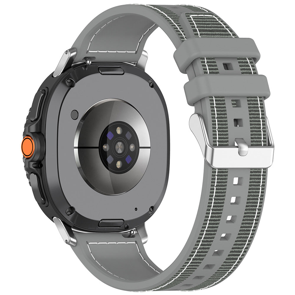 Curea smartwatch Techsuit Watchband (W051) compatibil cu Samsung Galaxy Watch8 40mm/Watch8 44mm/Watch8 Classic, Gri