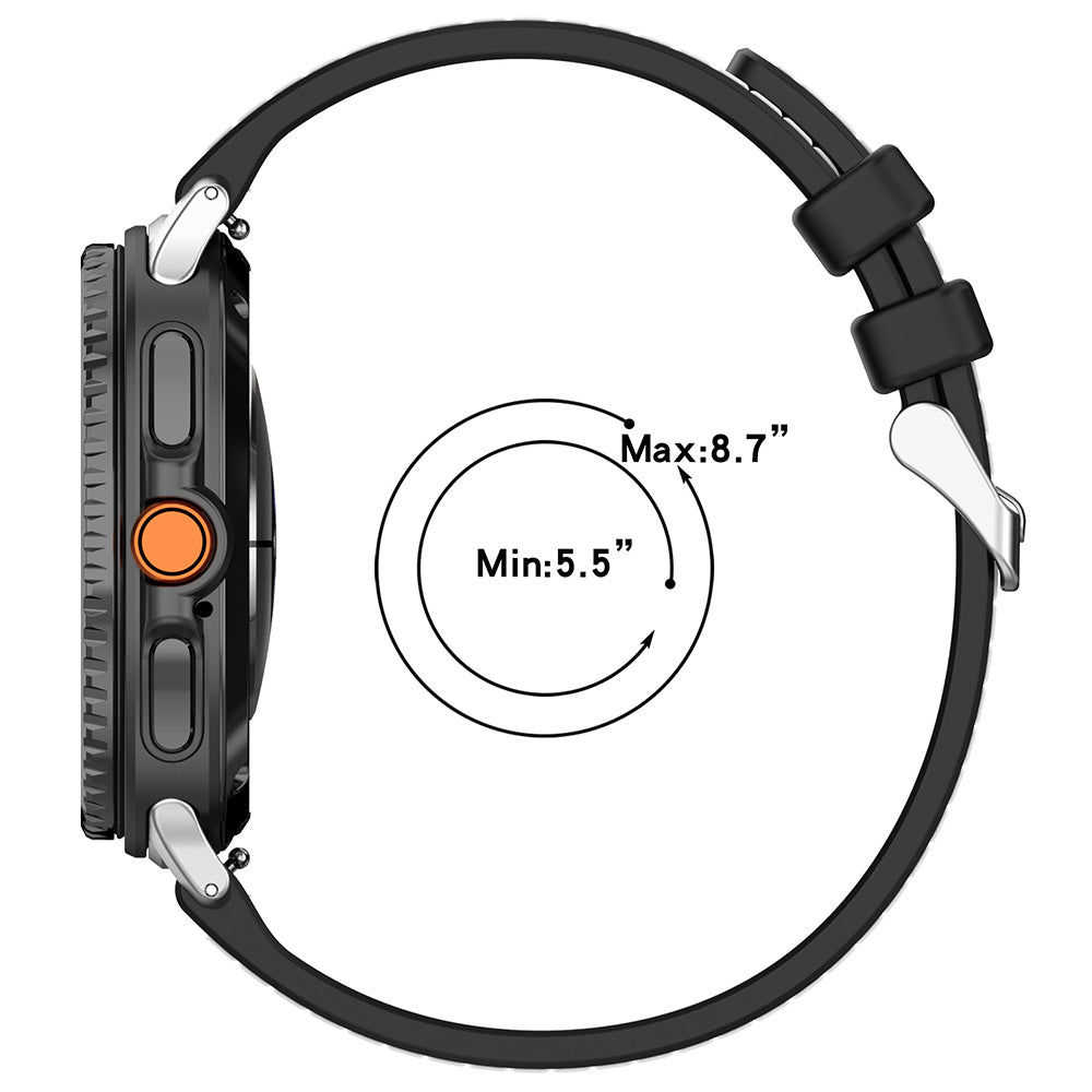 Curea smartwatch Techsuit Watchband (W051) compatibil cu Samsung Galaxy Watch8 40mm/Watch8 44mm/Watch8 Classic, Gri