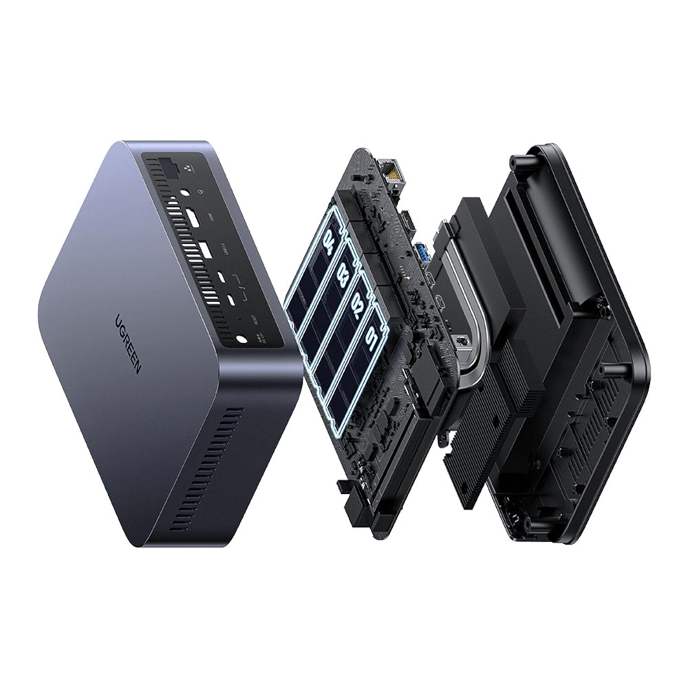 Stocare Ugreen Network-attached Storage DXP480T Plus (25892B), HDMI, LAN, USB, USB-C, 12th Gen Intel Core i5, 32TB, 10GbE, Negru
