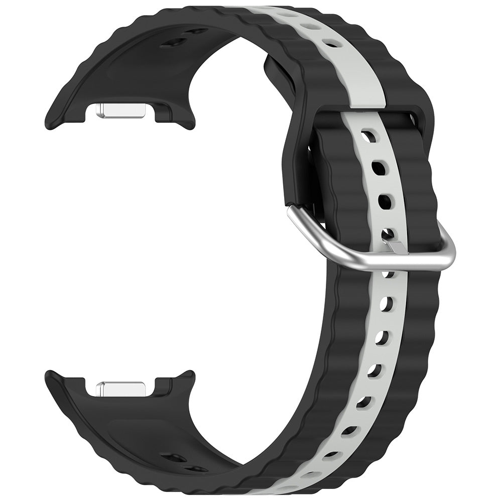 Curea smartwatch Techsuit Watchband (W078) compatibil cu Samsung Galaxy Watch8 40mm/Watch8 44mm/Watch8 Classic, Negru / Gray