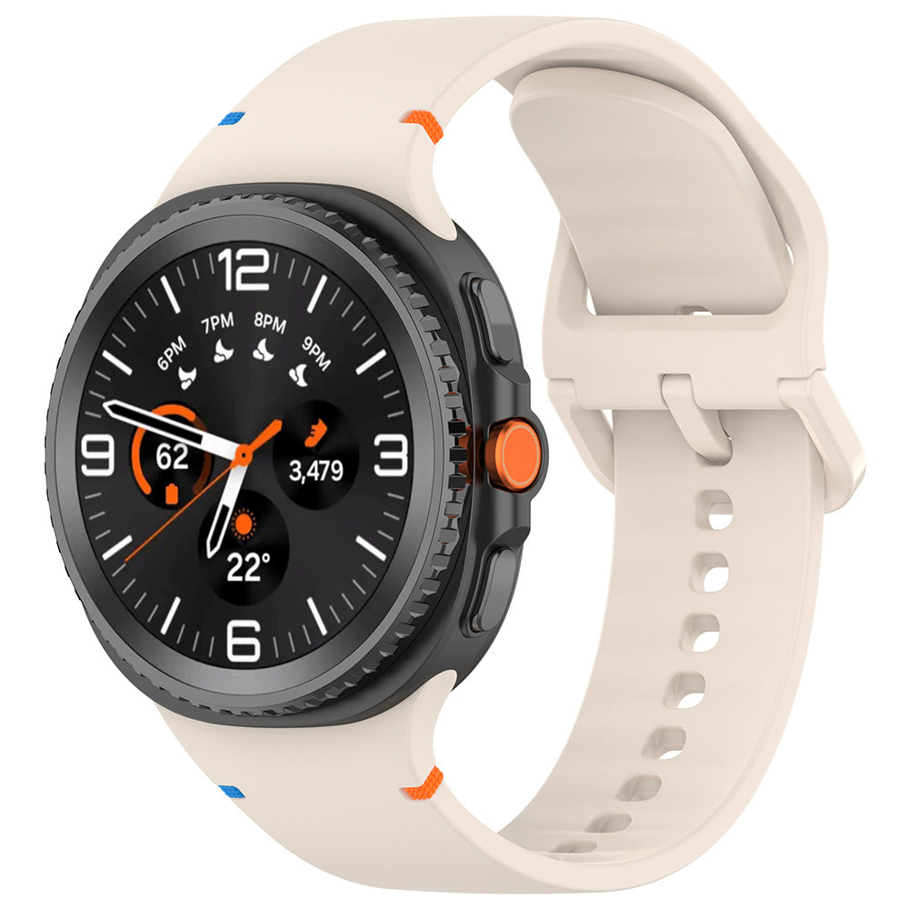 Curea smartwatch Techsuit Watchband (W079) compatibil cu Samsung Galaxy Watch8 40mm/Watch8 44mm/Watch8 Classic, Cashmere Cream