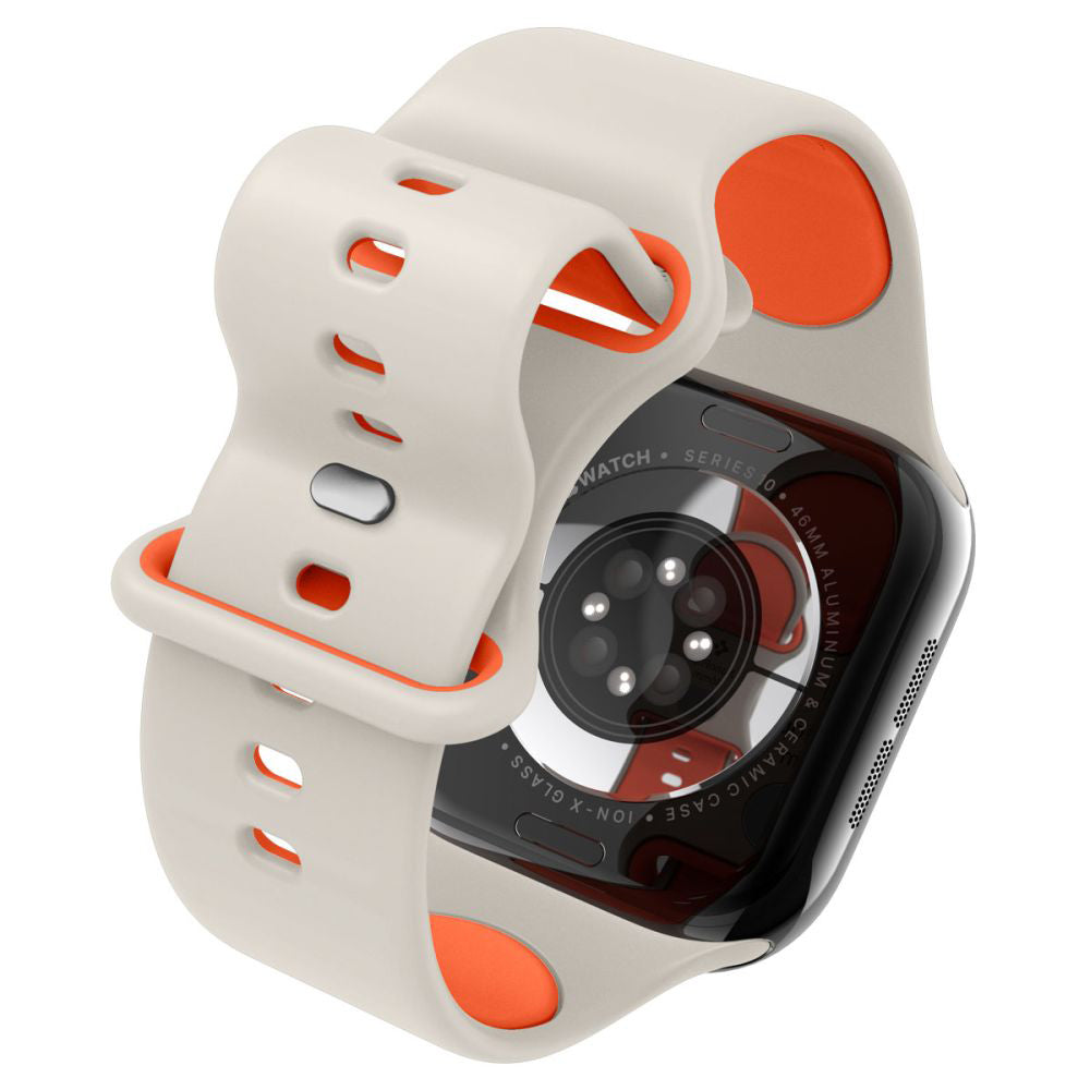 Accesoriu smartwatch Spigen Nano Pop (AMP09326) compatibil cu Apple Watch 1/2/3/4/5/6/7/8/9/10/11/SE/SE 2/SE 3 (38/40/41/42mm), Portocaliu Beige
