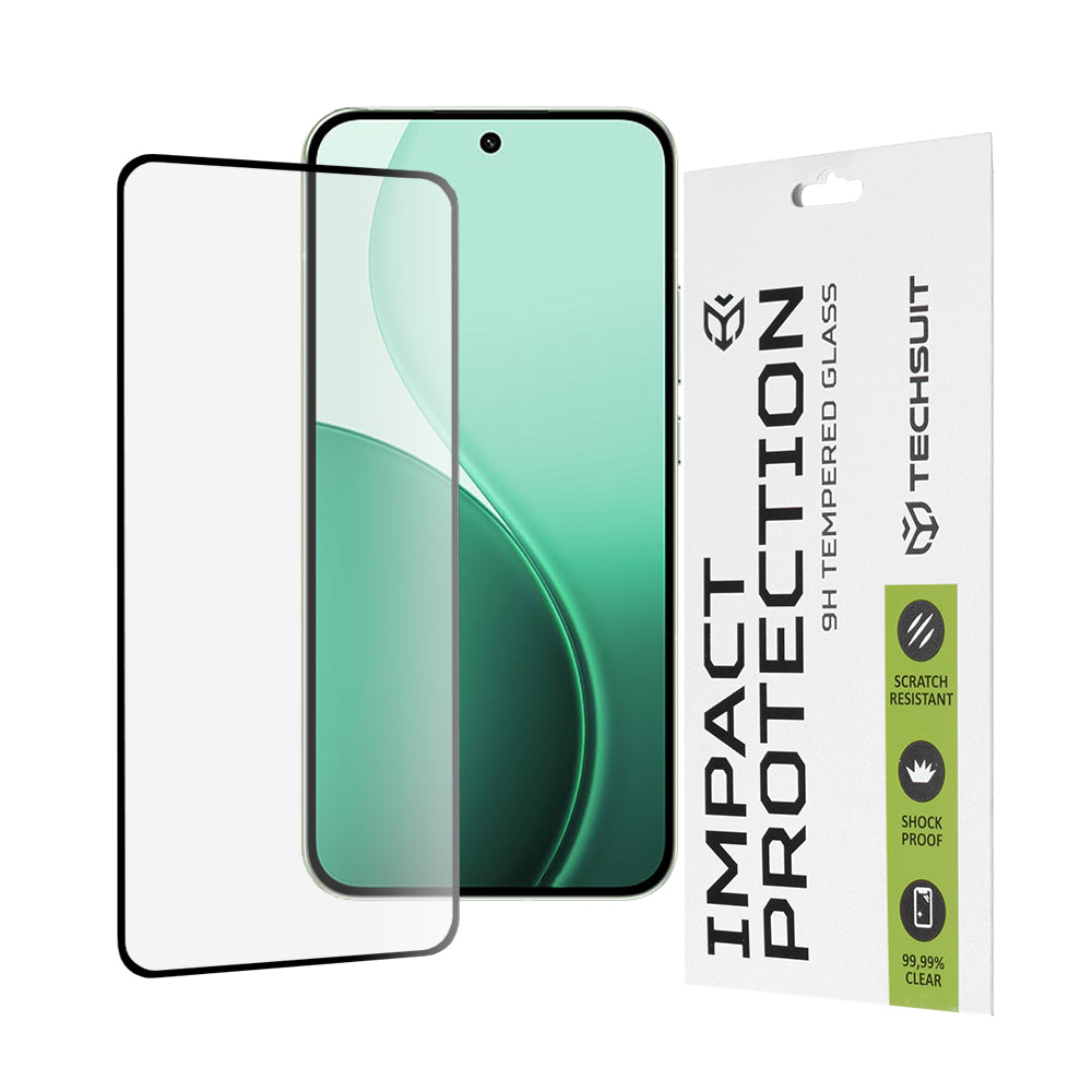 Folie de protectie Techsuit 111D Full Cover / Full Glue Glass compatibil cu Oppo Reno14, Negru