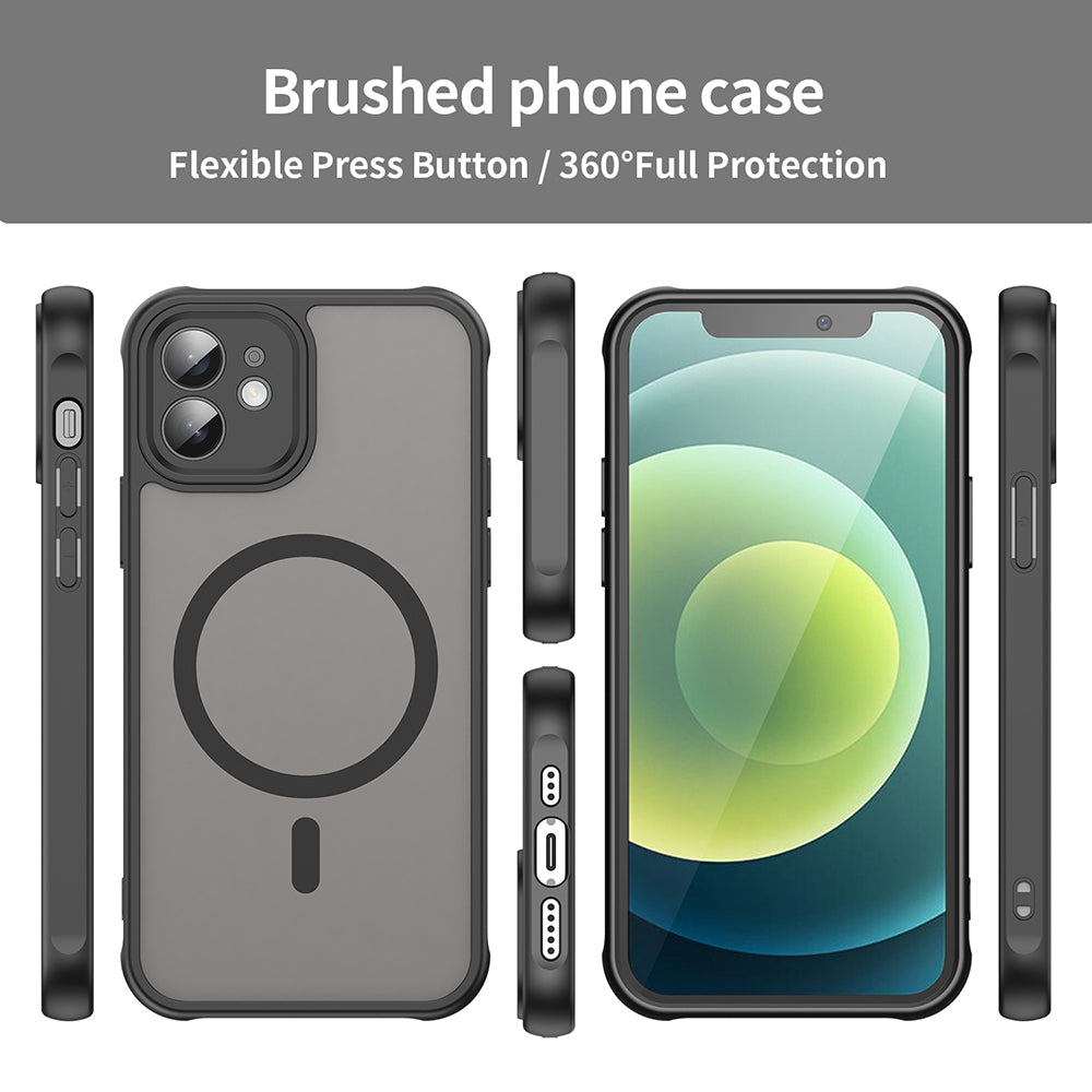 Husa de protectie Techsuit HaloFrost II MagSafe compatibil cu iPhone 12, Negru