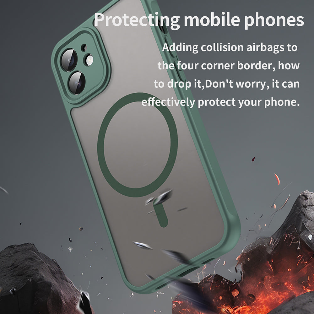 Husa de protectie Techsuit HaloFrost II compatibil MagSafe, compatibil cu iPhone 12, Verde