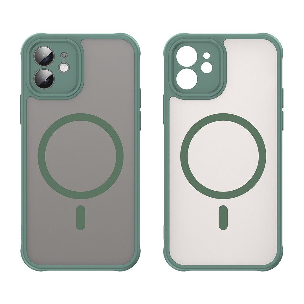 Husa de protectie Techsuit HaloFrost II compatibil MagSafe, compatibil cu iPhone 12, Verde