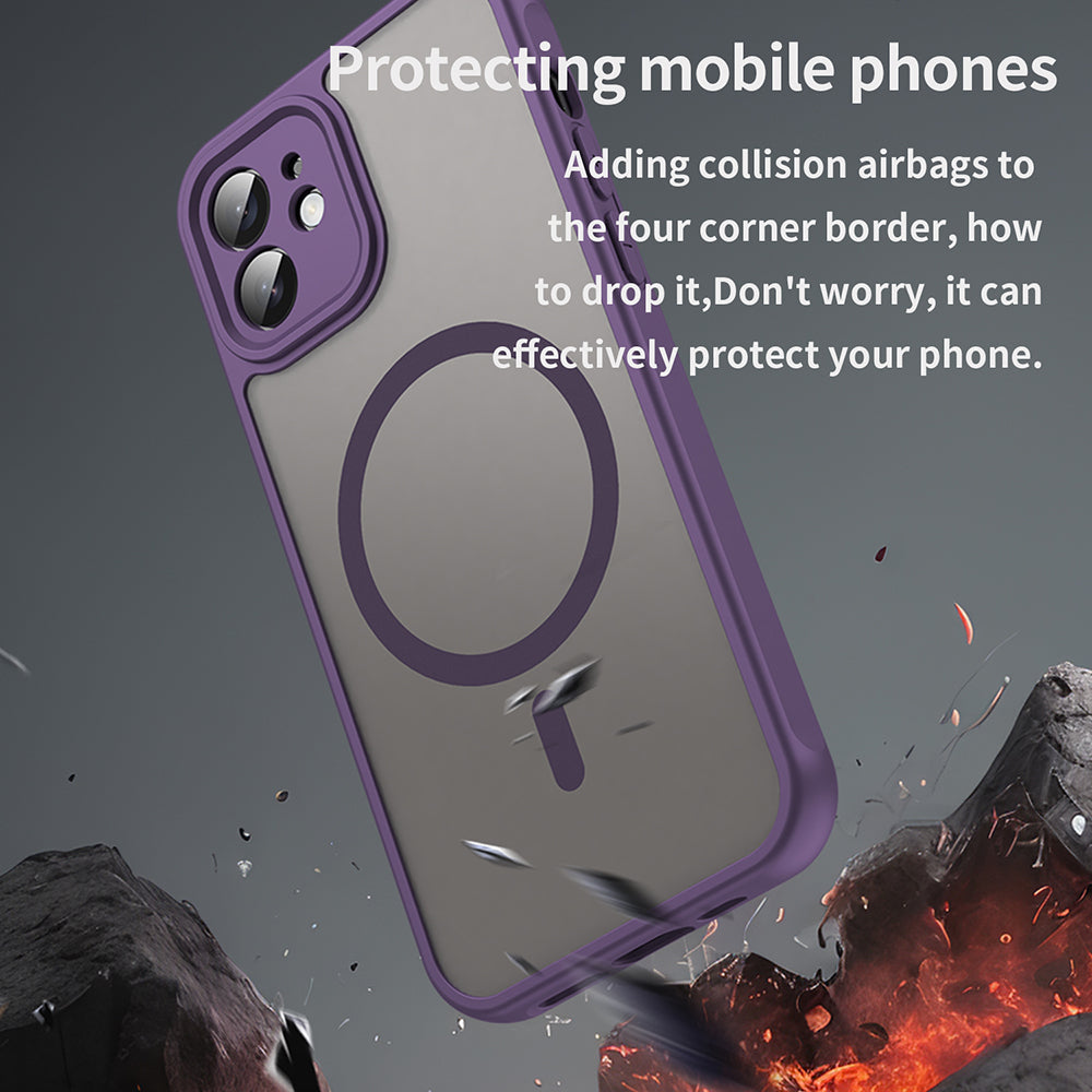 Husa de protectie Techsuit HaloFrost II MagSafe compatibil cu iPhone 12, Mov