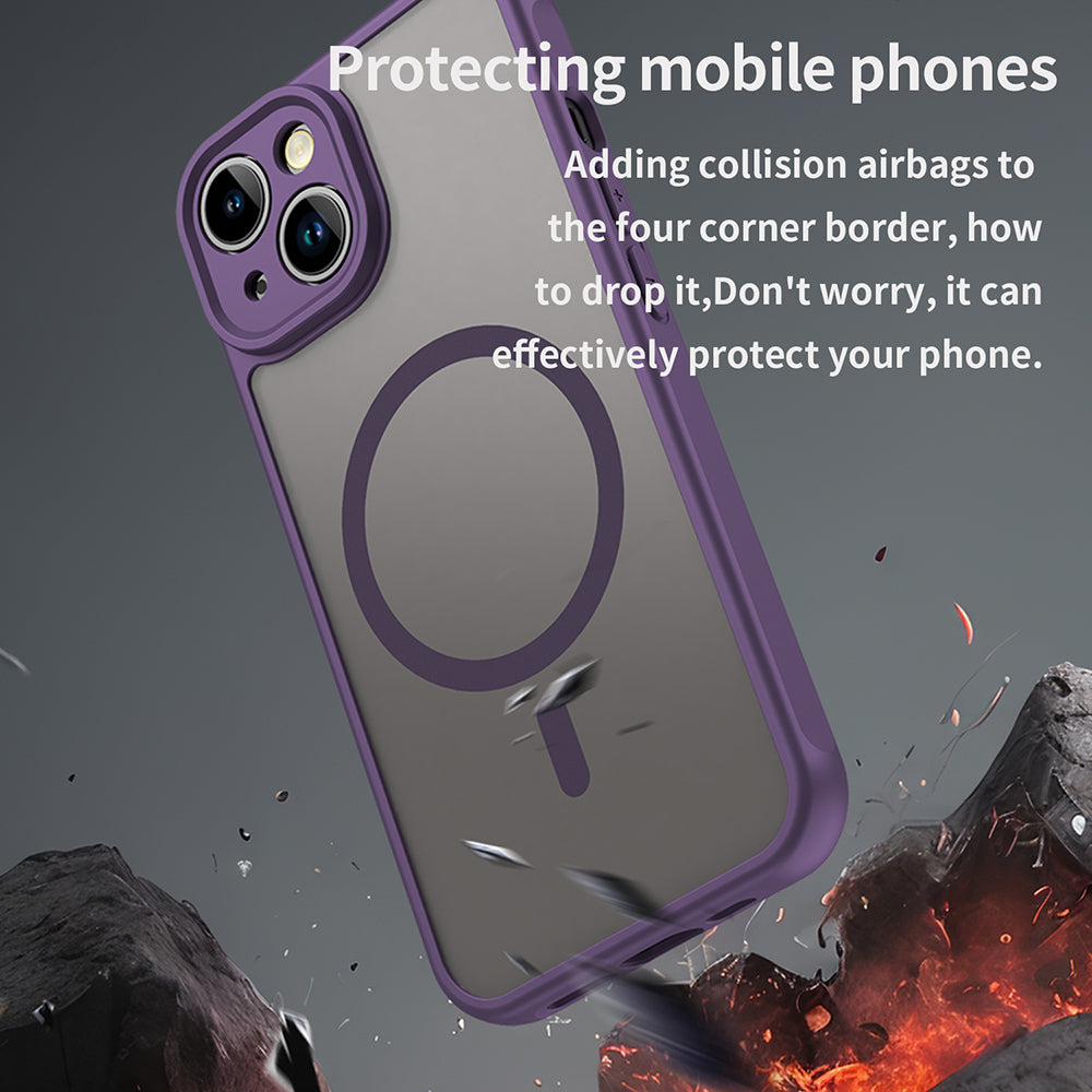 Husa de protectie Techsuit HaloFrost II compatibil MagSafe, compatibil cu iPhone 13, Mov