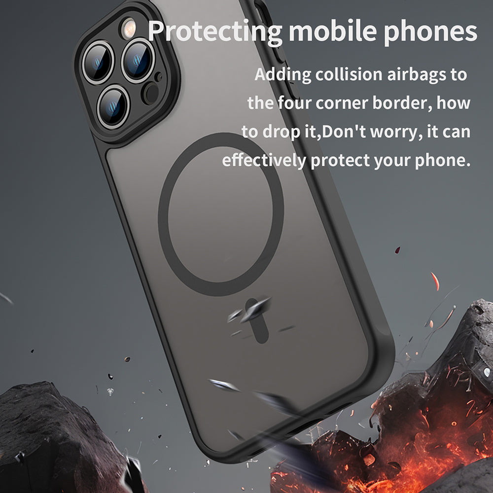 Husa de protectie Techsuit HaloFrost II MagSafe compatibil cu iPhone 13 Pro Max, Negru
