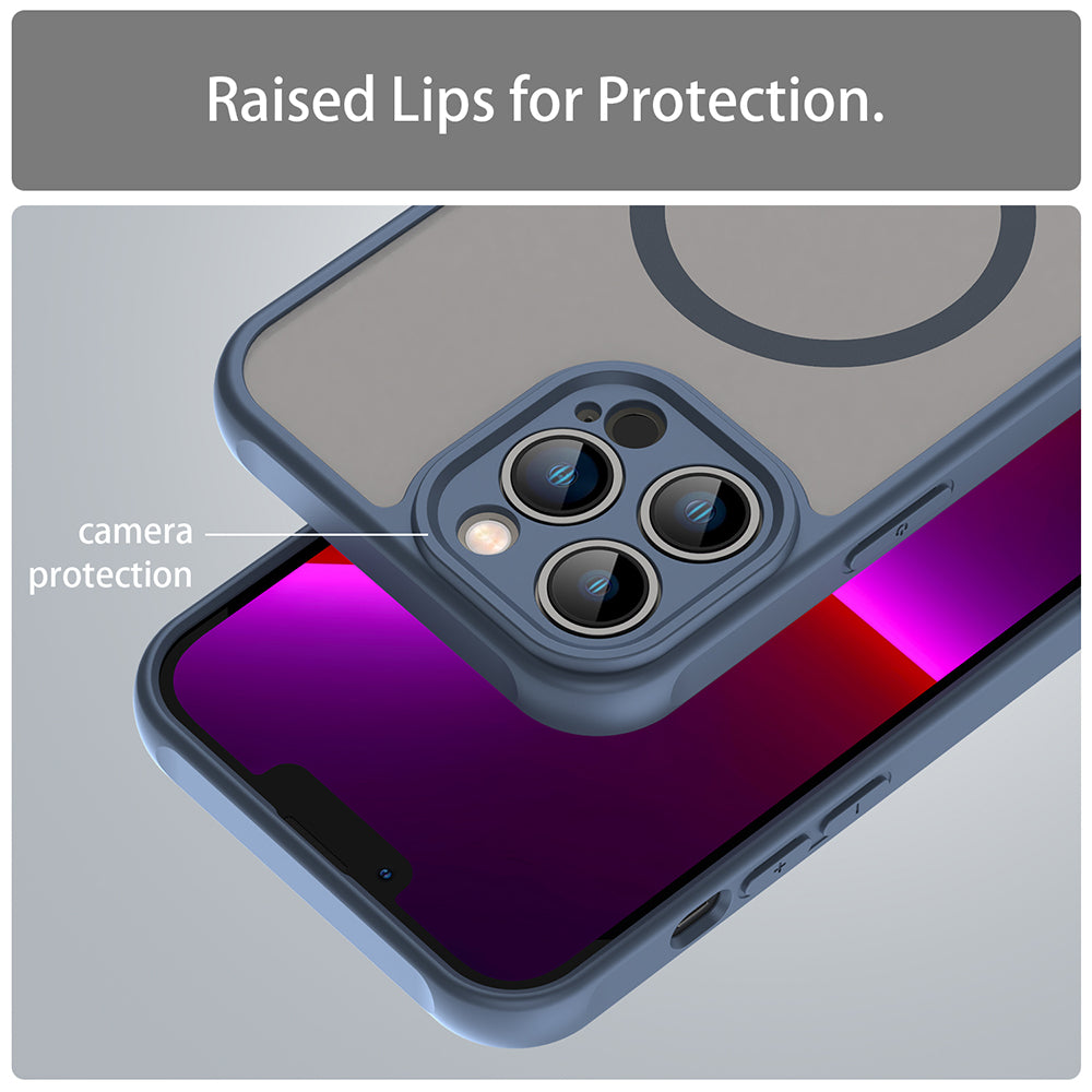 Husa de protectie Techsuit HaloFrost II MagSafe compatibil cu iPhone 13 Pro Max, Bleumarin