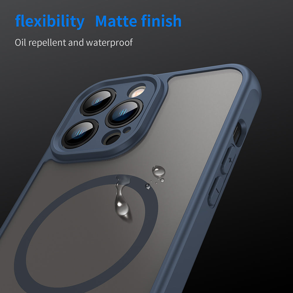 Husa de protectie Techsuit HaloFrost II MagSafe compatibil cu iPhone 13 Pro Max, Bleumarin
