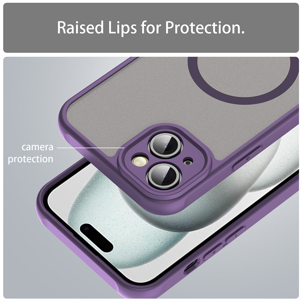 Husa de protectie Techsuit HaloFrost II MagSafe compatibil cu iPhone 14, Mov