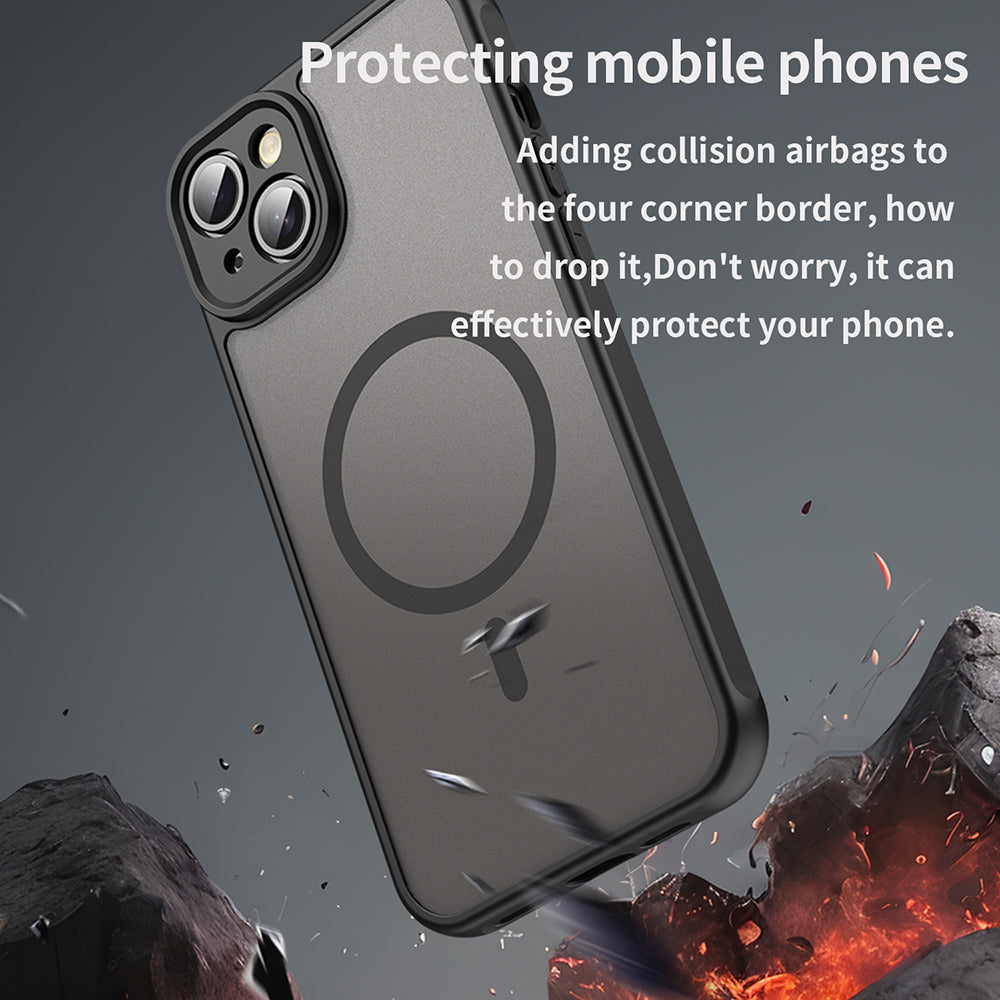 Husa de protectie Techsuit HaloFrost II MagSafe compatibil cu iPhone 14 Plus, Negru