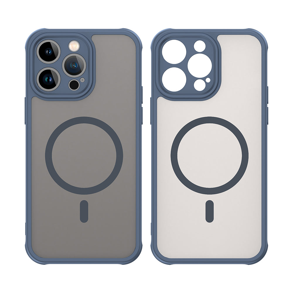 Husa de protectie Techsuit HaloFrost II MagSafe compatibil cu iPhone 14 Pro, Bleumarin