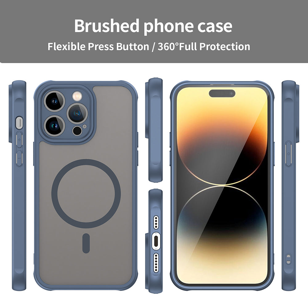 Husa de protectie Techsuit HaloFrost II MagSafe compatibil cu iPhone 14 Pro Max, Bleumarin