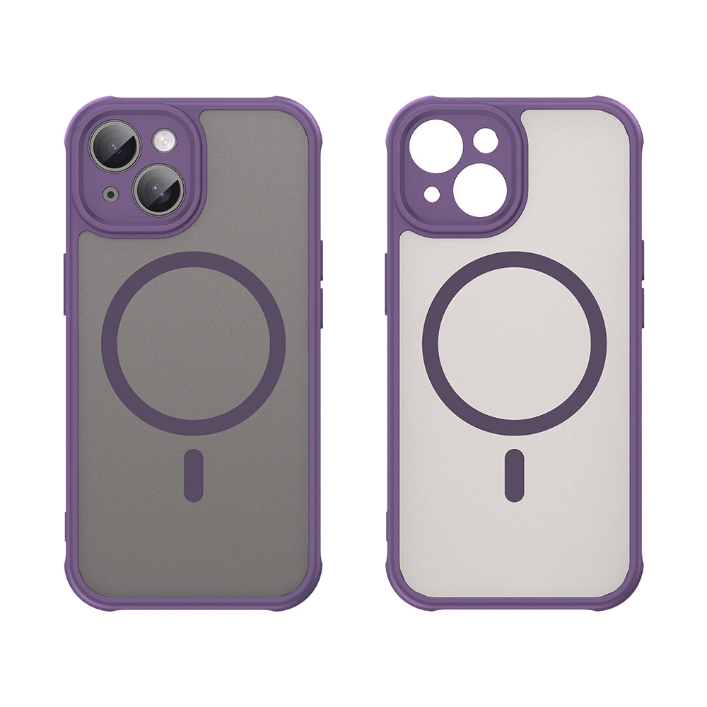 Husa de protectie Techsuit HaloFrost II MagSafe compatibil cu iPhone 15, Mov