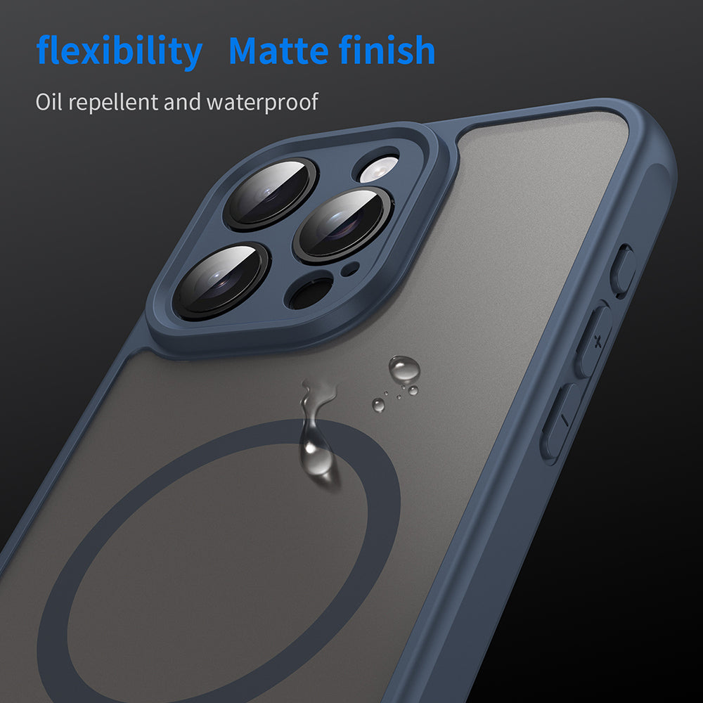 Husă Techsuit HaloFrost II MagSafe bleumarin pentru iPhone 15 Pro