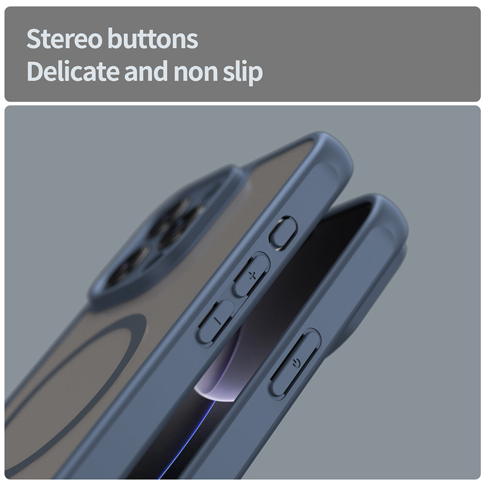 Techsuit HaloFrost II MagSafe sötétkék tok iPhone 16 Pro Max készülékhez