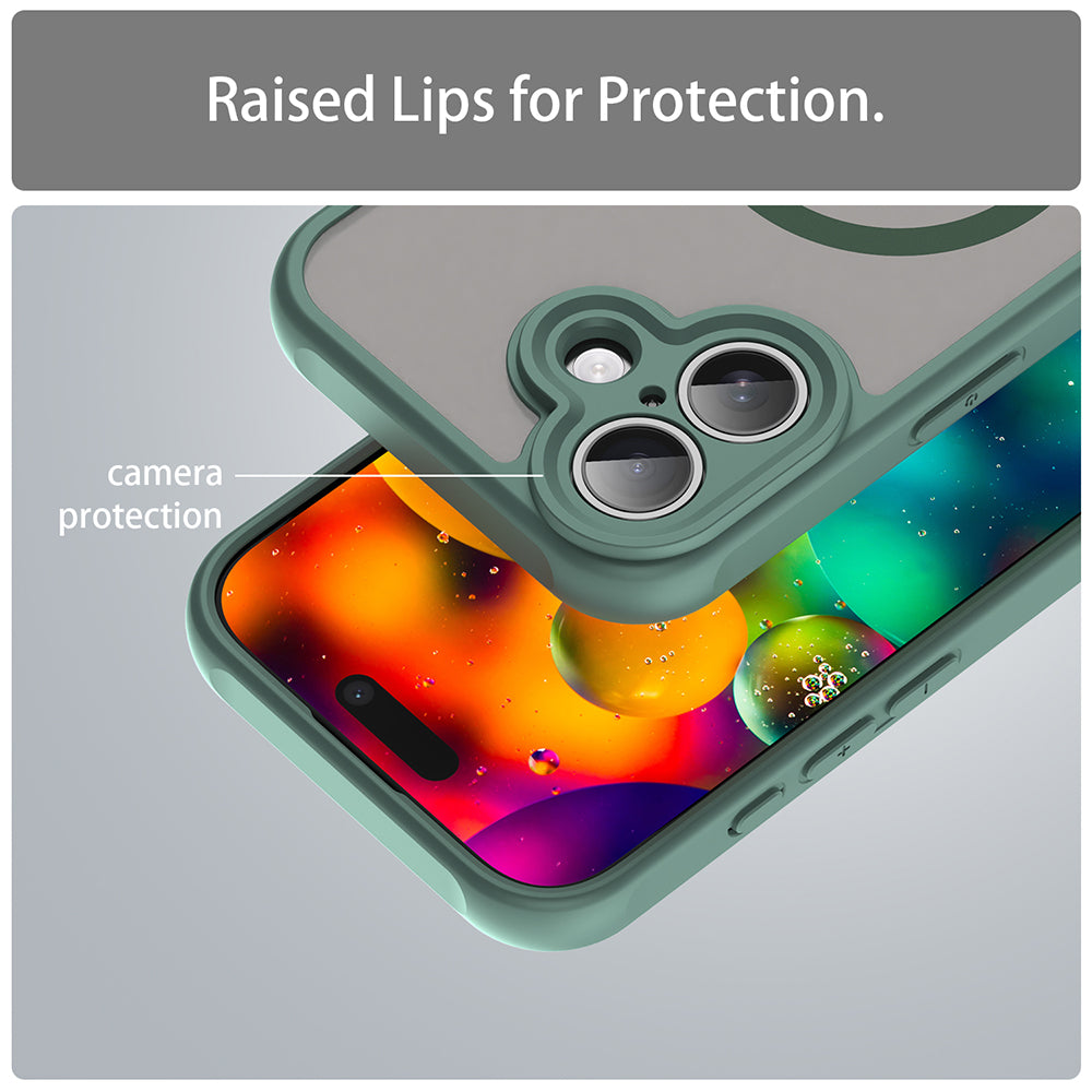 Husa de protectie Techsuit HaloFrost II MagSafe compatibil cu iPhone 17, Verde