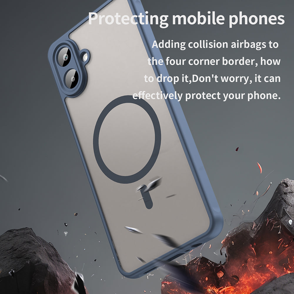 Husa de protectie Techsuit HaloFrost II MagSafe compatibil cu Samsung Galaxy A07 4G, Bleumarin