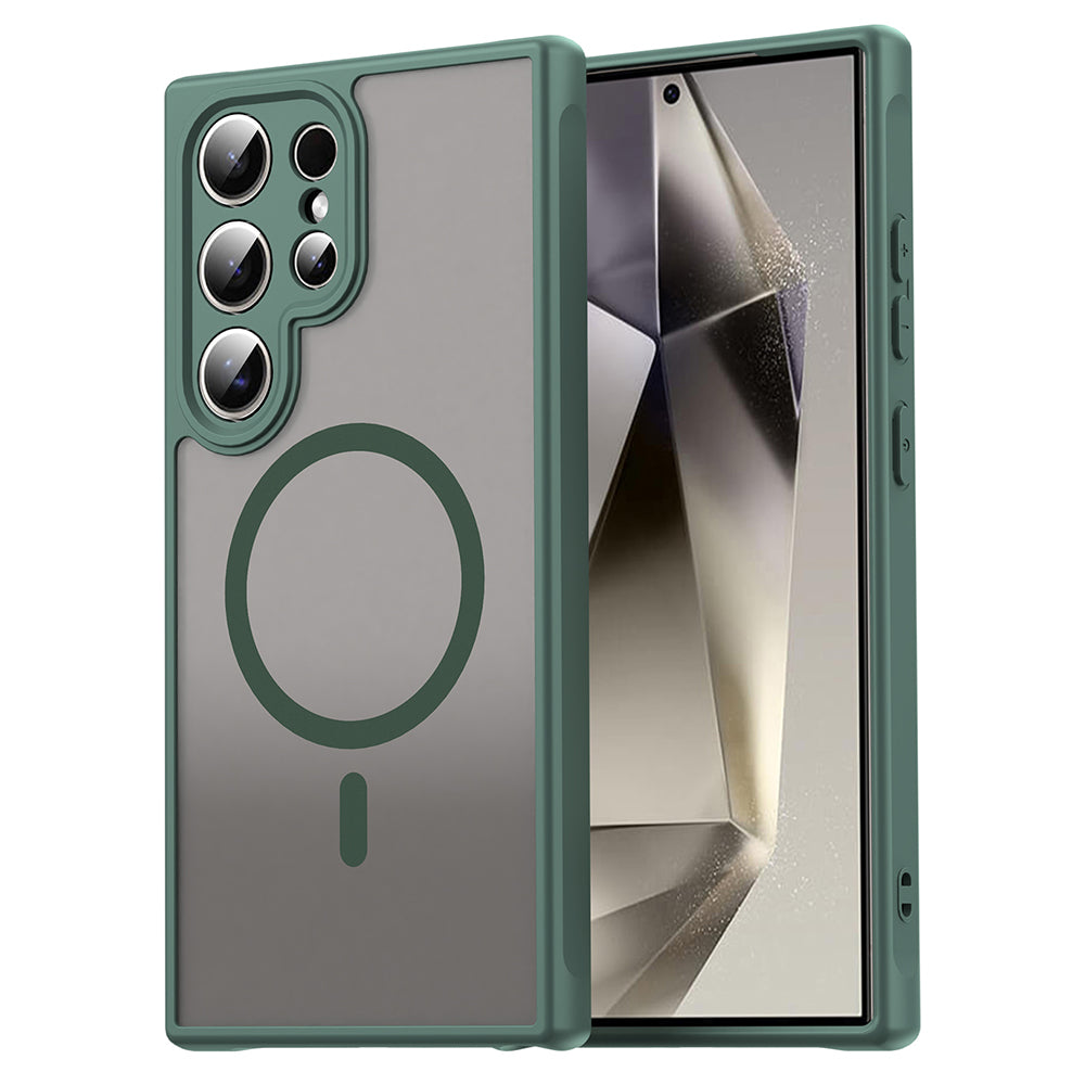 Husa de protectie Techsuit HaloFrost II MagSafe compatibil cu Samsung Galaxy S24 Ultra, Verde