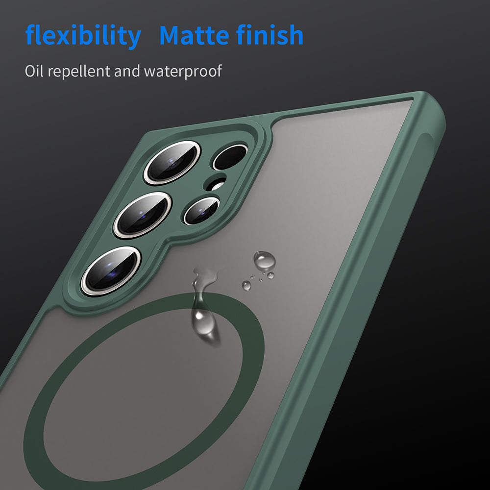 Husa de protectie Techsuit HaloFrost II MagSafe compatibil cu Samsung Galaxy S24 Ultra, Verde