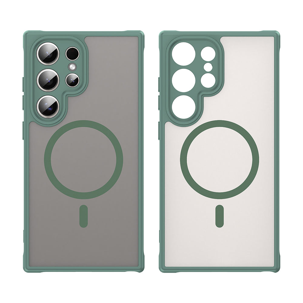 Husa de protectie Techsuit HaloFrost II MagSafe compatibil cu Samsung Galaxy S24 Ultra, Verde